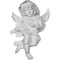 Ekena Millwork 4 1/2"W x 7 1/8"H x 2 3/8"P Classic Angel Onlay, Left ONL05X07X02AN-L - alternate 1